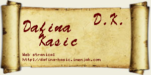 Dafina Kašić vizit kartica